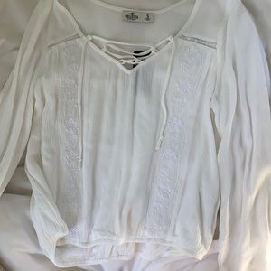 Hollister white blouse